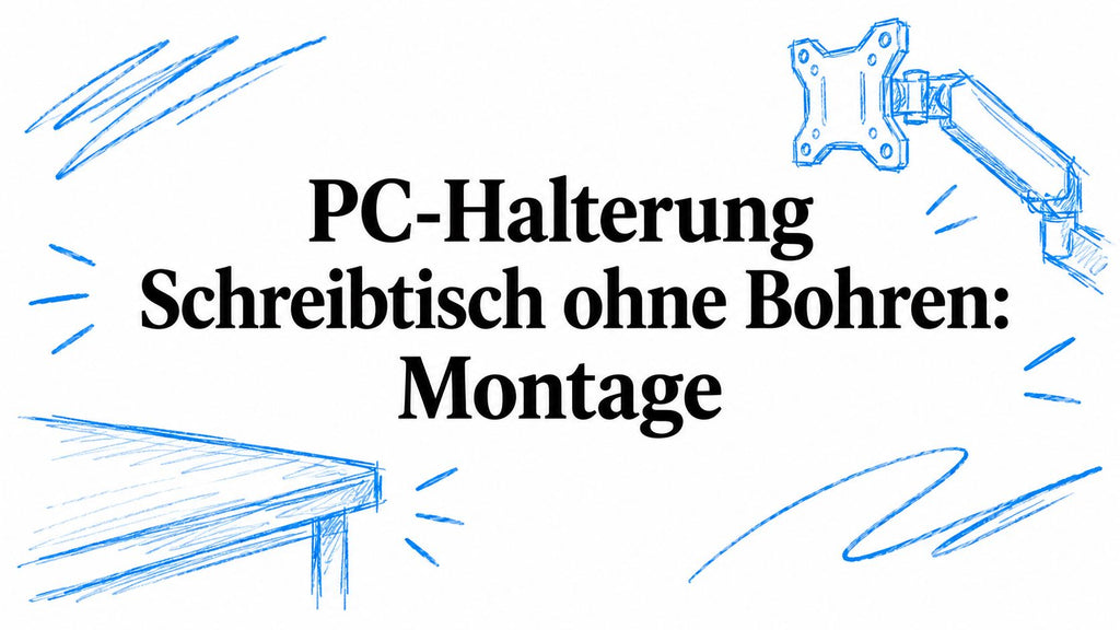 PC-Halterung Schreibtisch ohne Bohren: Montage