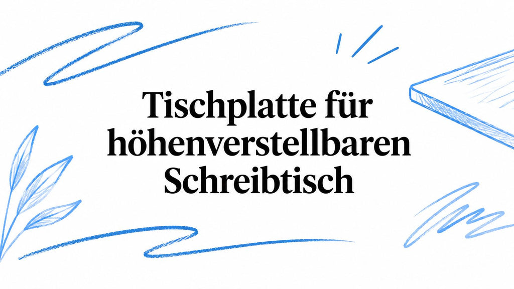 Tischplatte für höhenverstellbaren Schreibtisch