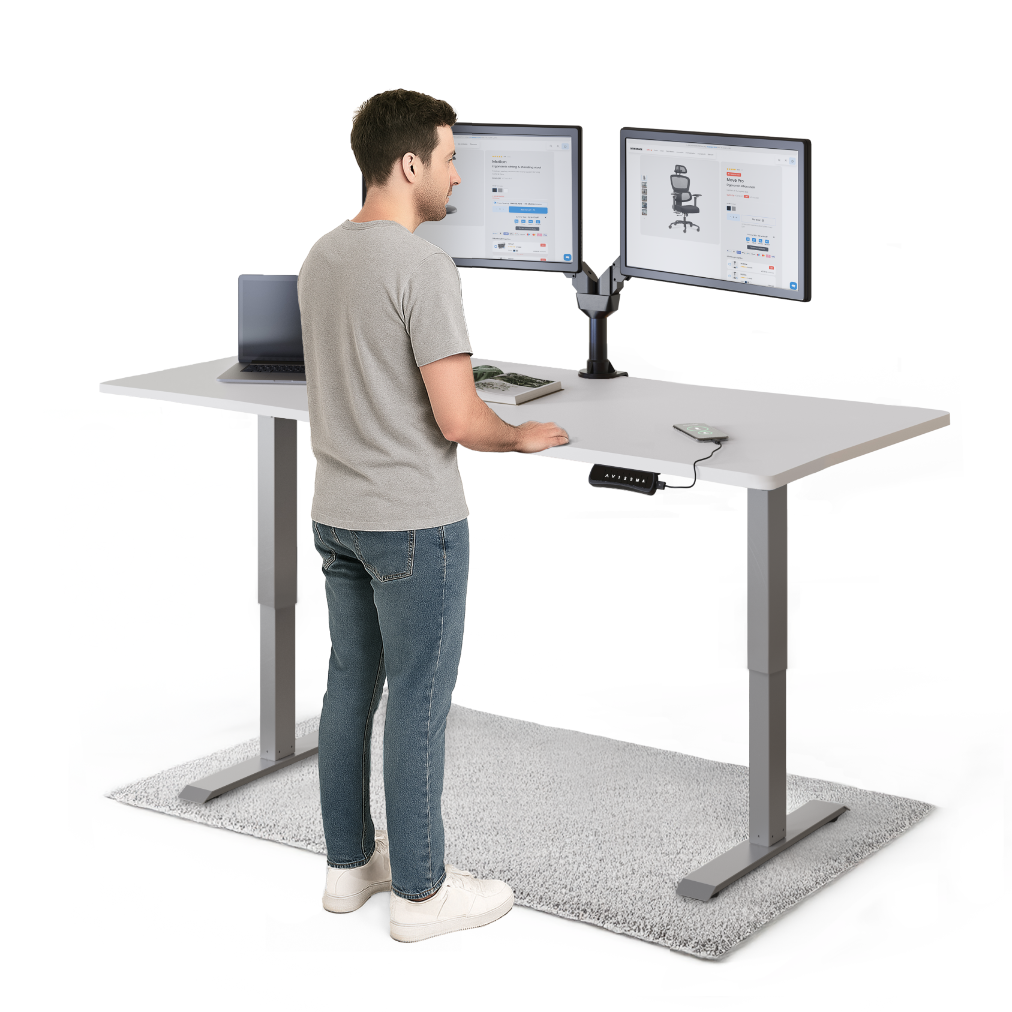 Weiß / Graues / 180 x 80 cm