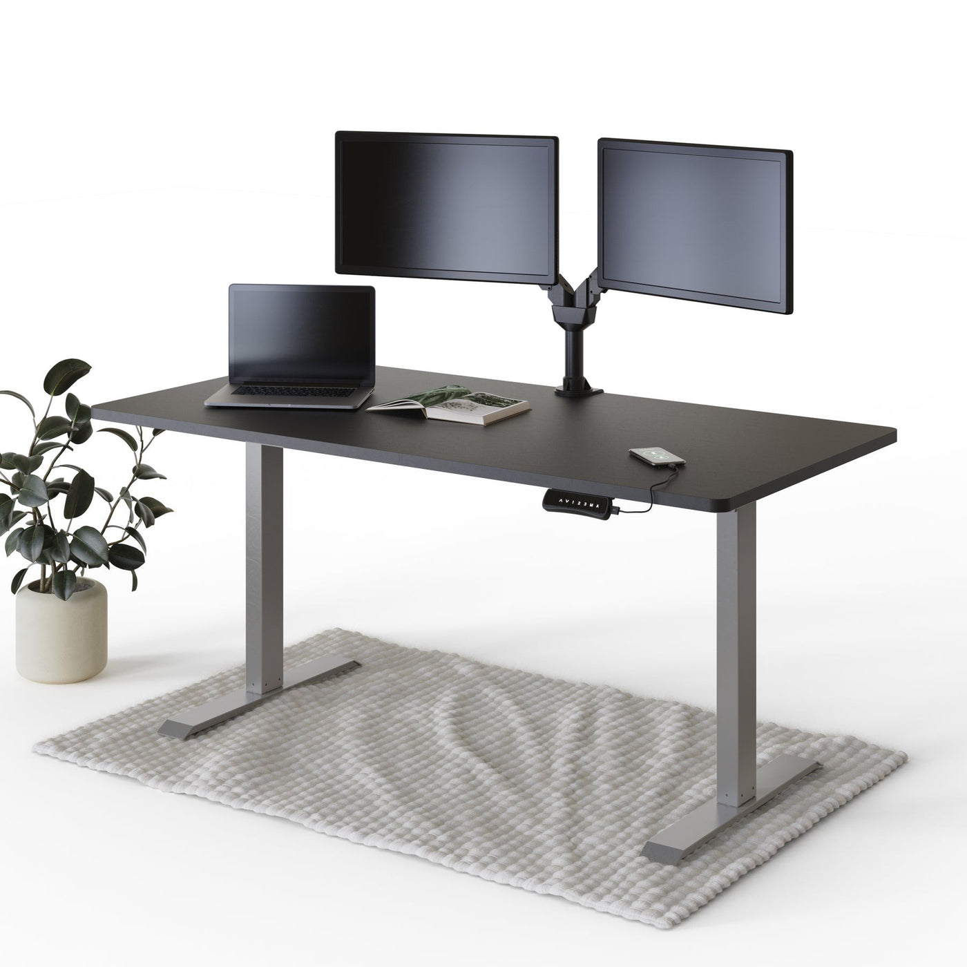 deskspace-pro-hohenverstellbarer-schreibtisch-schwarz-tischplatte-grau-gestell-160x80