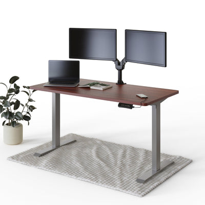 deskspace-pro-hohenverstellbarer-schreibtisch-mahagoni-tischplatte-grau-gestell-140x70