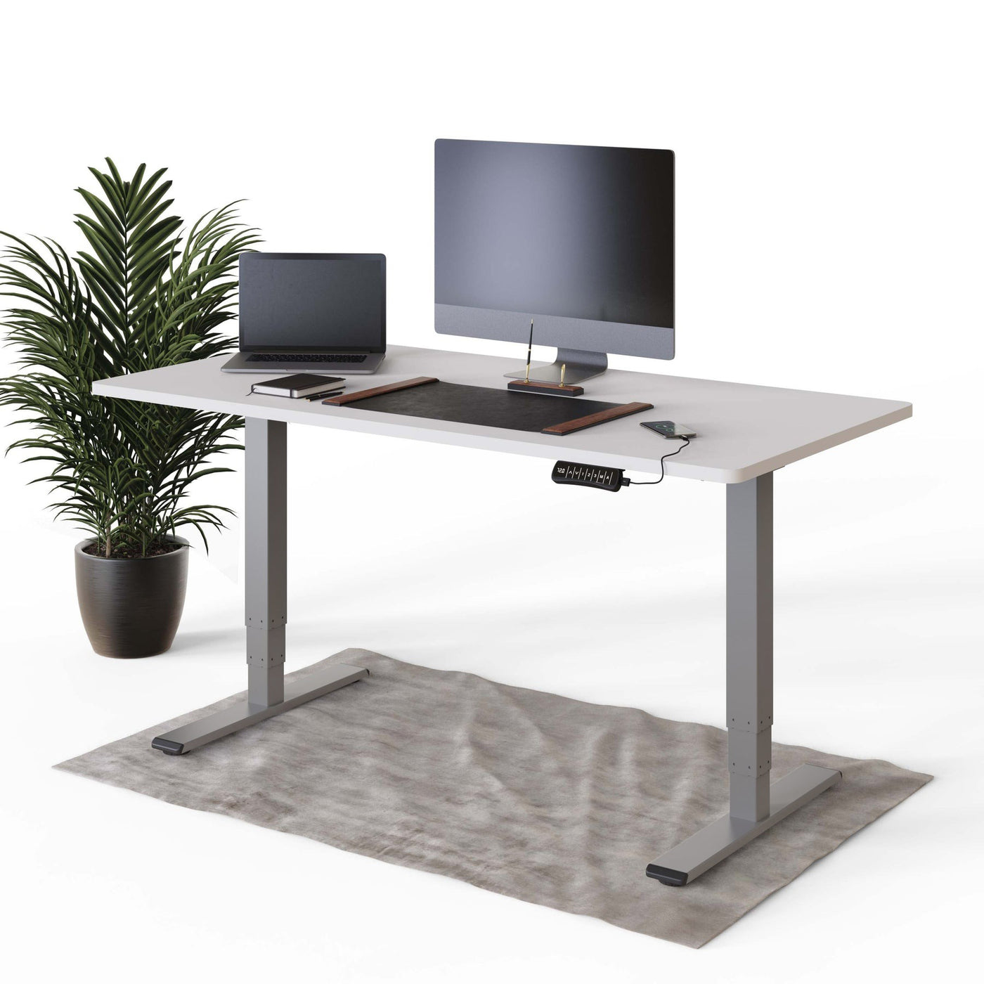 deskspace-pro-plus-elektrisch-hohenverstellbarer-schreibtisch-weiß-tischplatte-grau-gestell-160x80