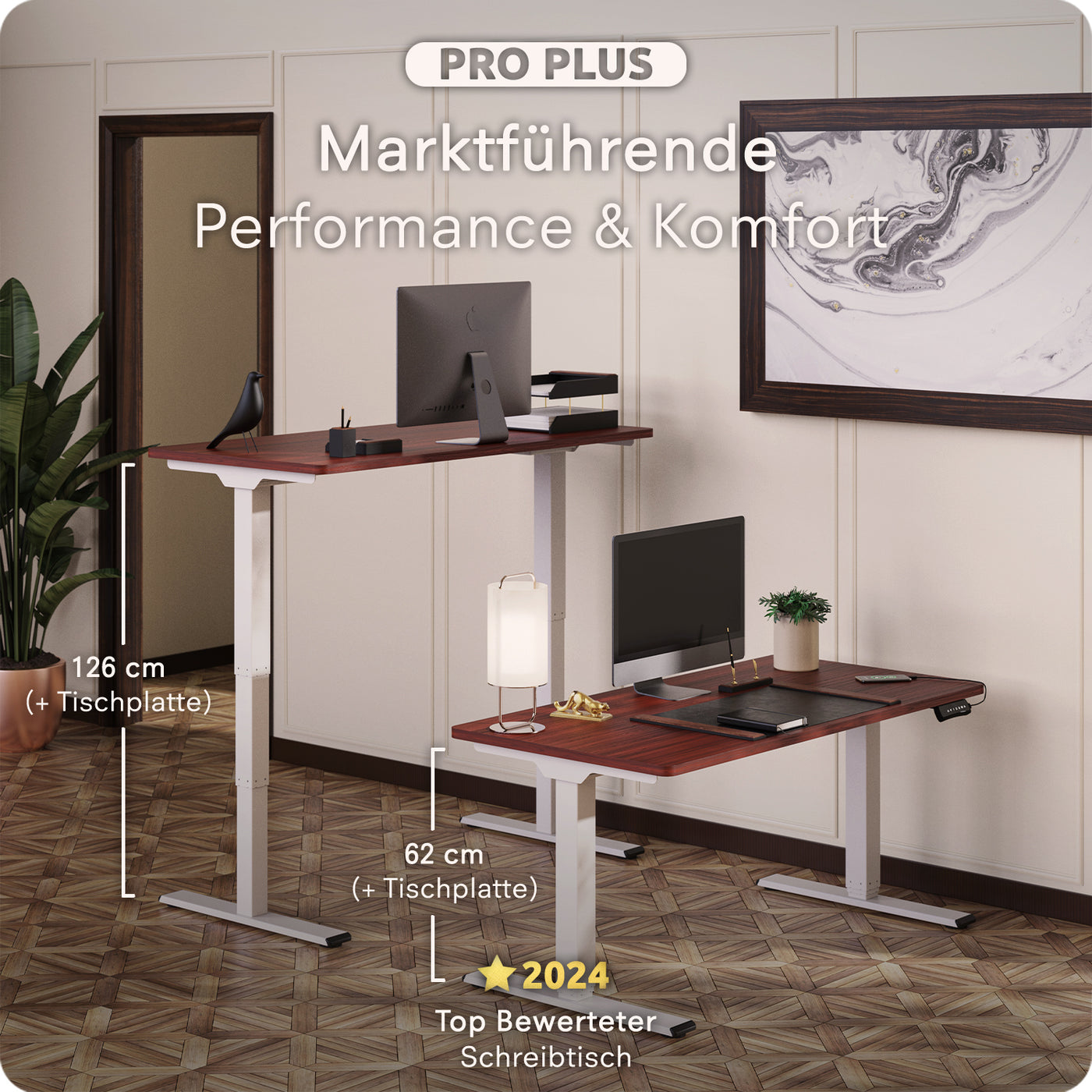 DESQUP PRO PLUS | Electrically height-adjustable desk 