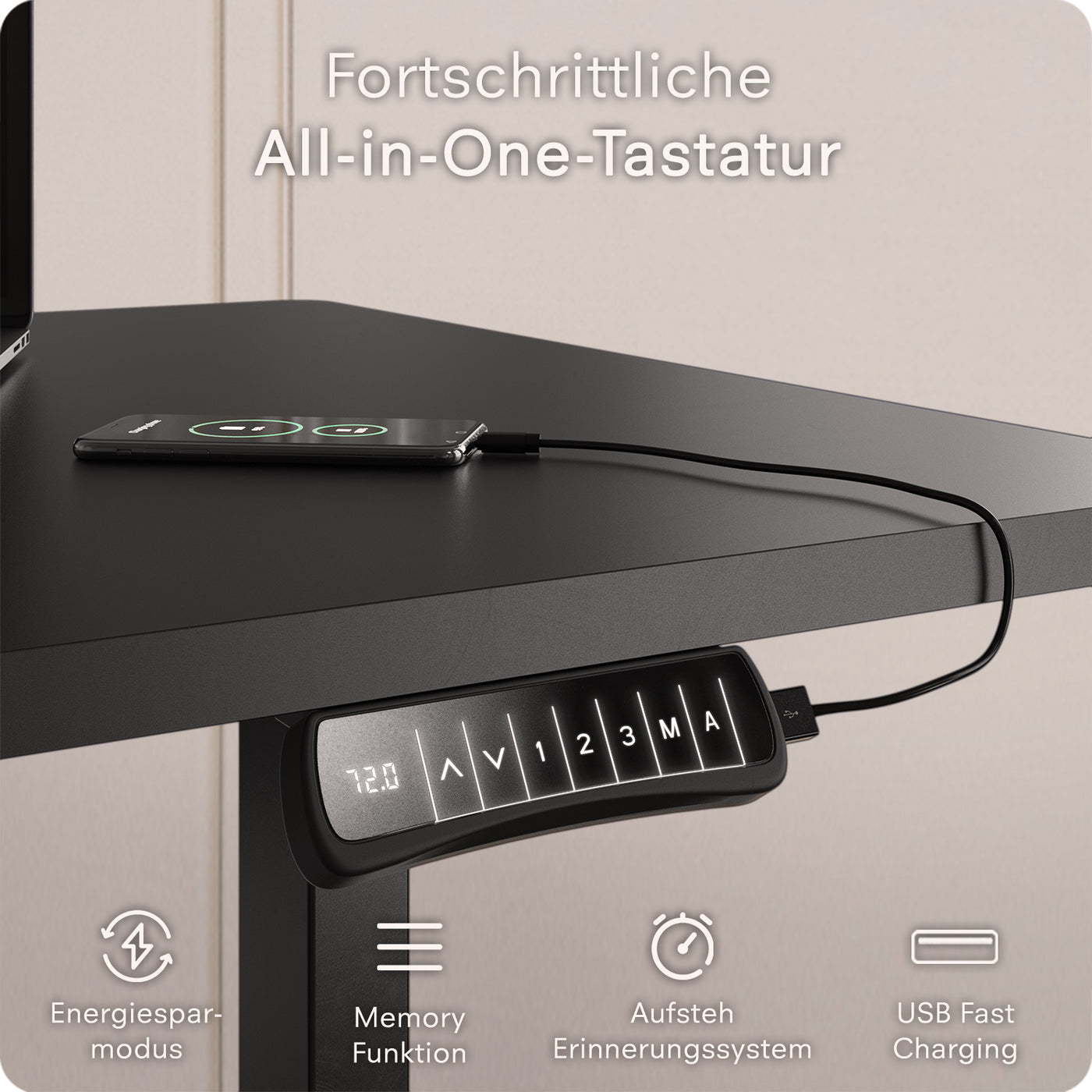 DESQUP PRO PLUS | Electrically height-adjustable desk 