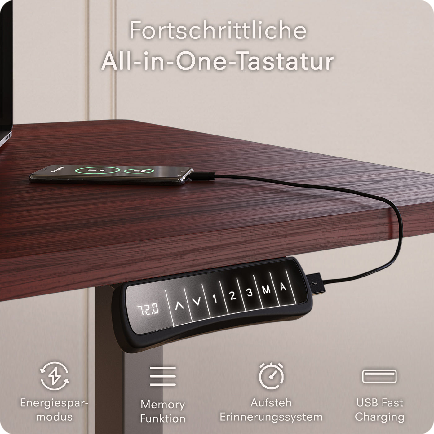 DESQUP PRO PLUS | Electrically height-adjustable desk 