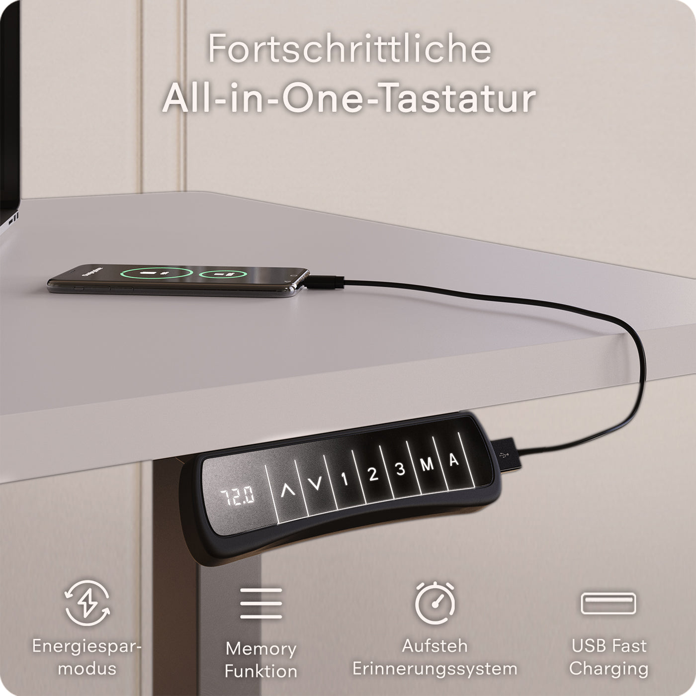 DESQUP PRO PLUS | Electrically height-adjustable desk 