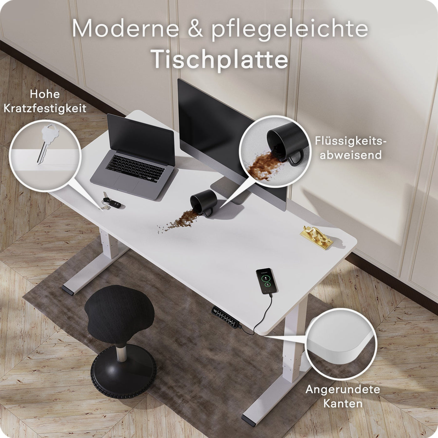 DESQUP PRO PLUS | Electrically height-adjustable desk 