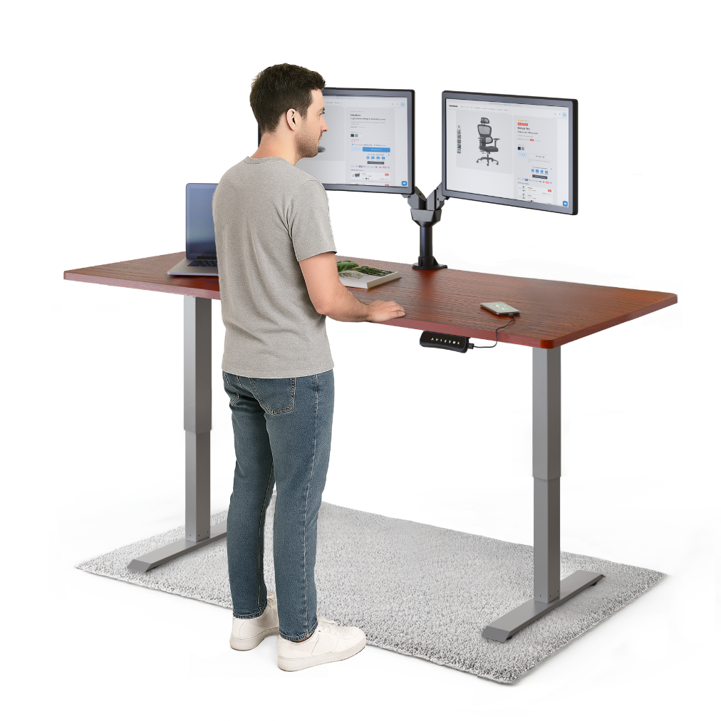 Mahagoni / Graues / 180 x 80 cm