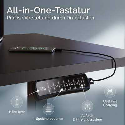 DESQUP PRO PLUS | Electrically height-adjustable desk 
