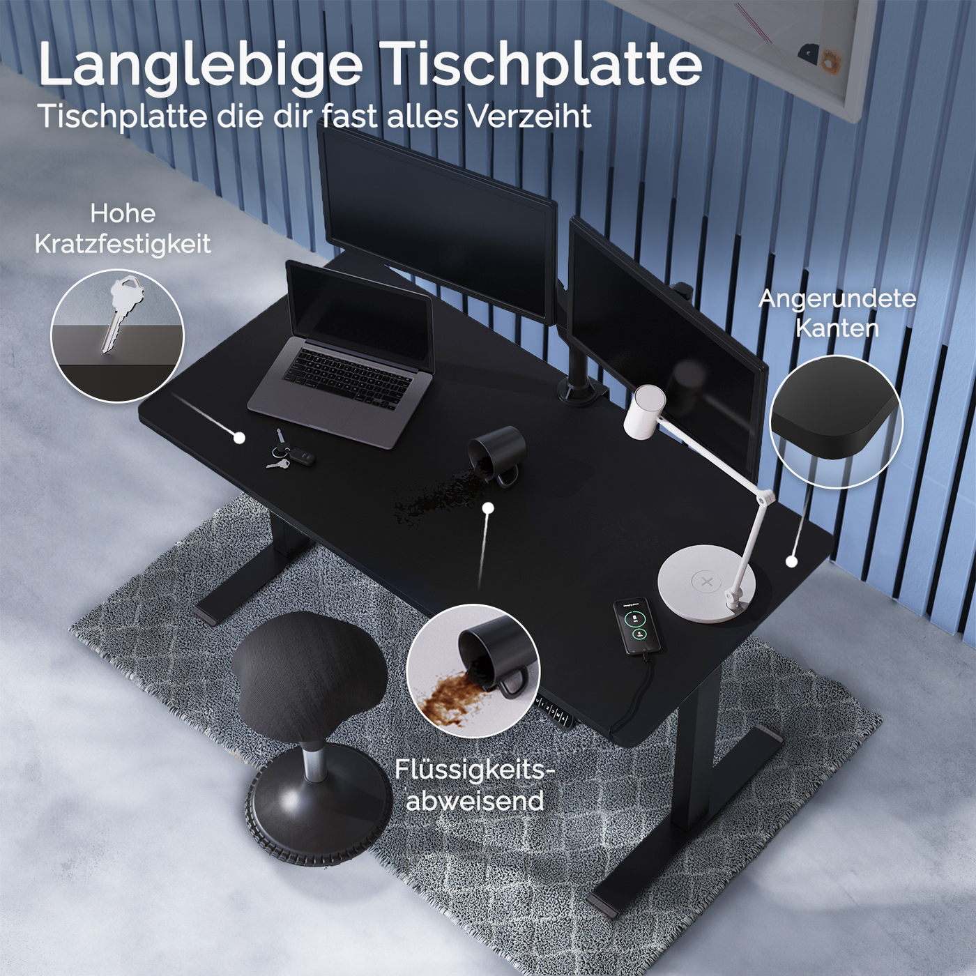 DESQUP PRO PLUS | Electrically height-adjustable desk 