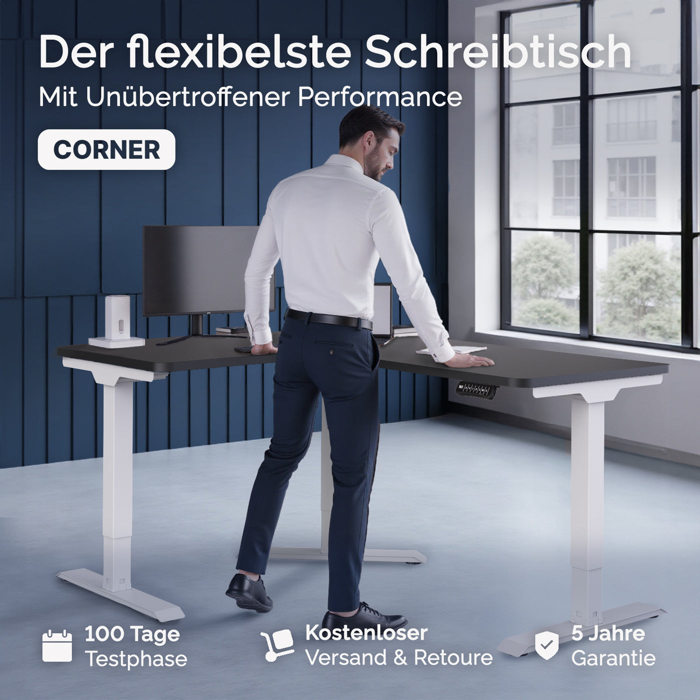 deskspace-corner-hohenverstellbarer-schreibtisch-schwarz-tischplatte-weiß-gestell