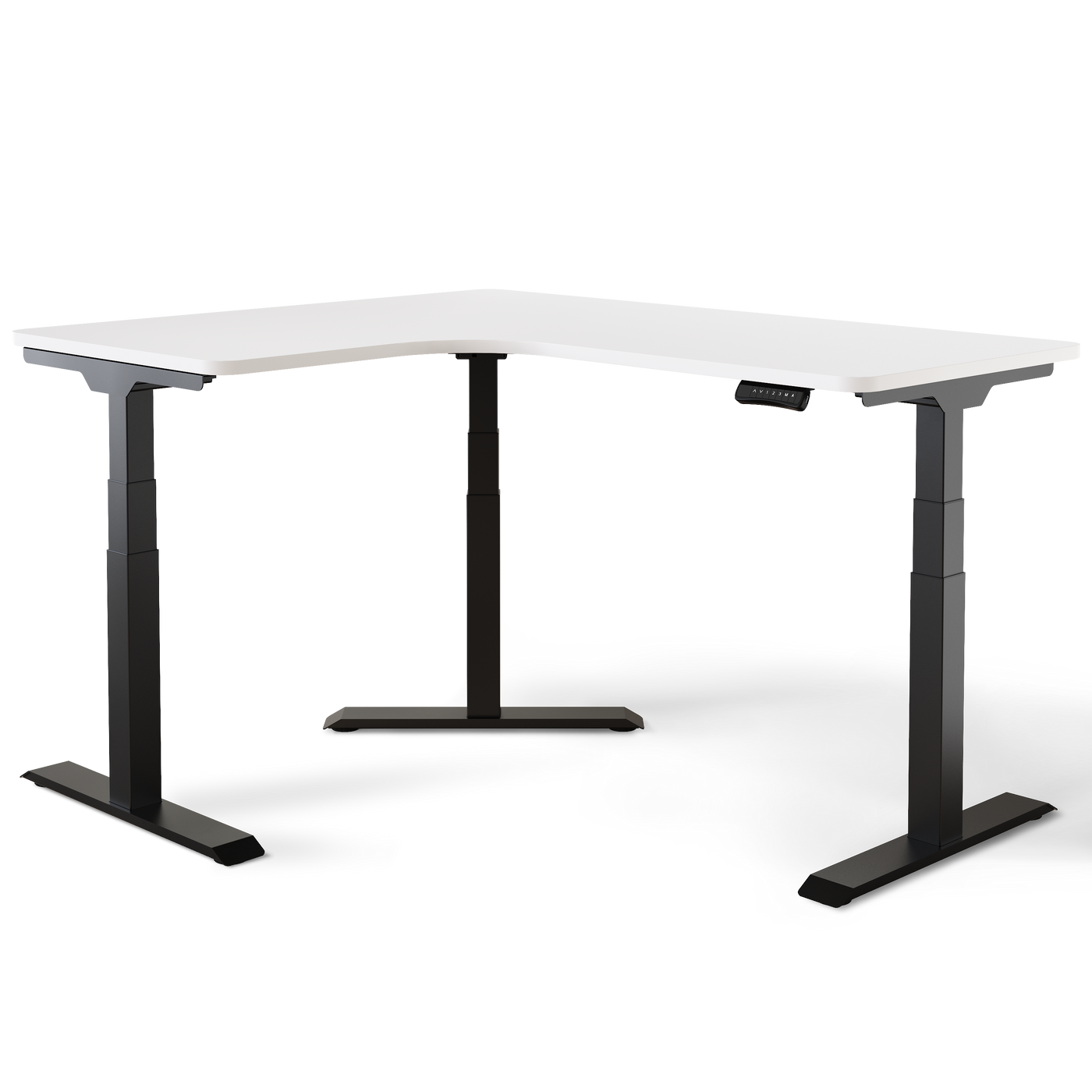 DESKSPACE CORNER Moderner Eckschreibtisch höhenverstellbar elektrisch mit Memory und Anti-Kollisionssystem