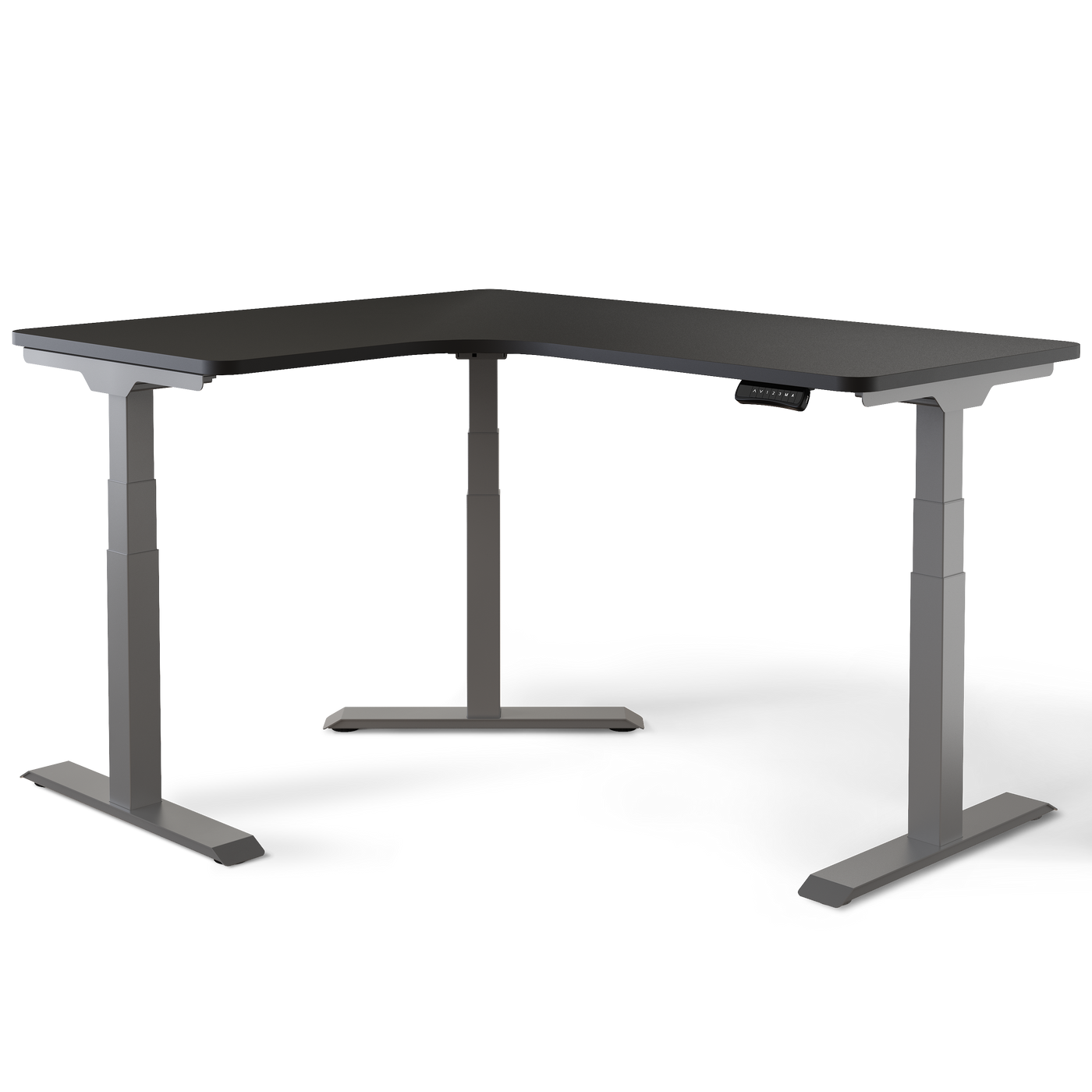 DESKSPACE CORNER Moderner Eckschreibtisch höhenverstellbar elektrisch mit Memory und Anti-Kollisionssystem