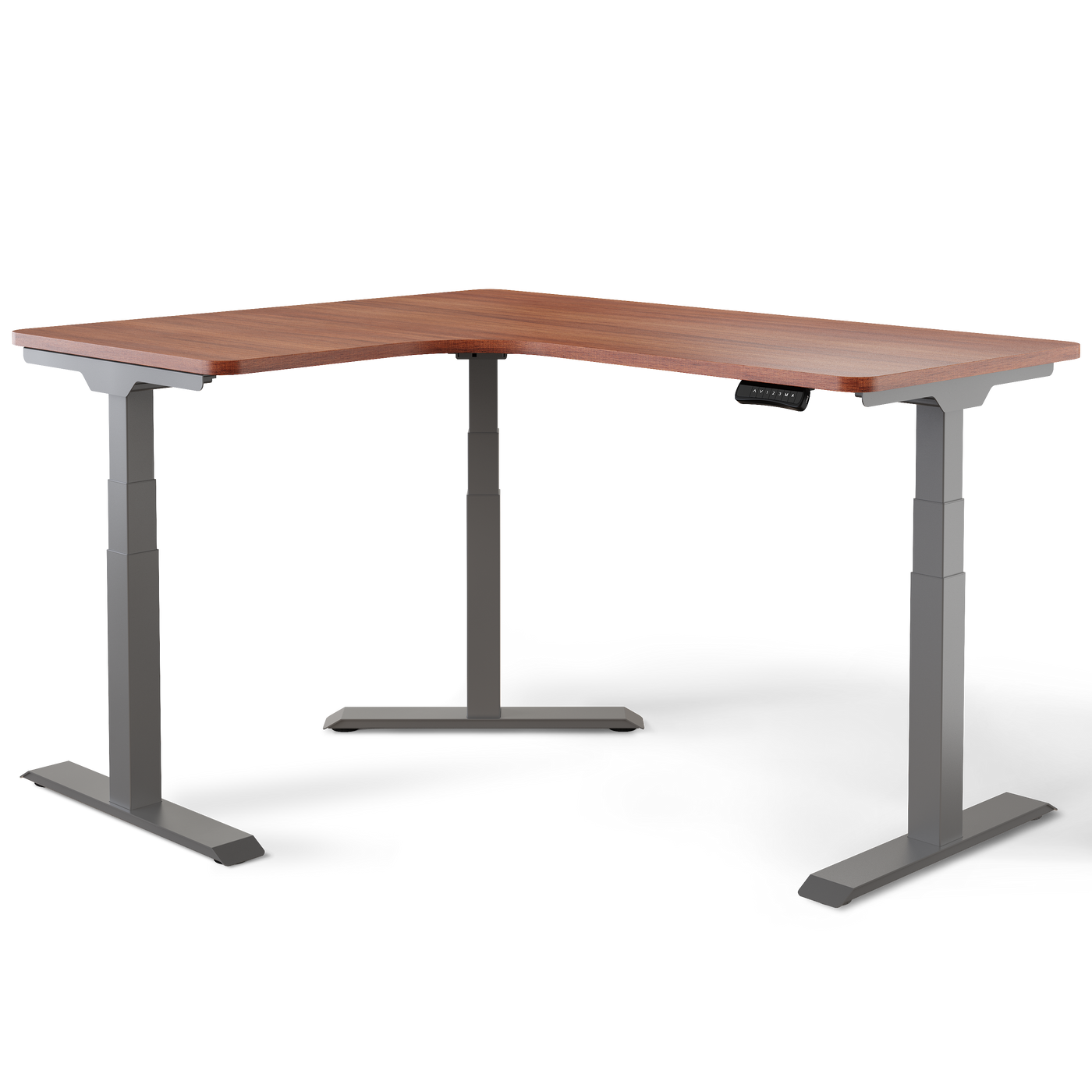 DESKSPACE CORNER Moderner Eckschreibtisch höhenverstellbar elektrisch mit Memory und Anti-Kollisionssystem
