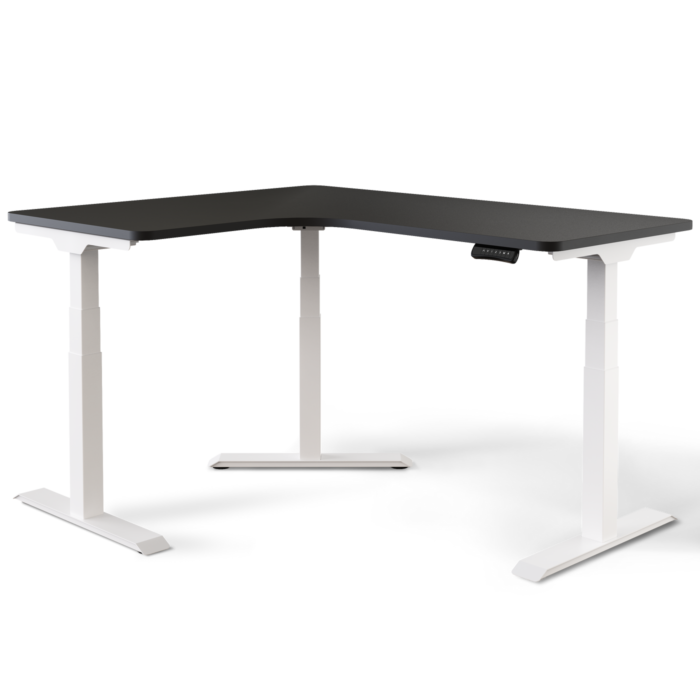 DESKSPACE CORNER Moderner Eckschreibtisch höhenverstellbar elektrisch mit Memory und Anti-Kollisionssystem