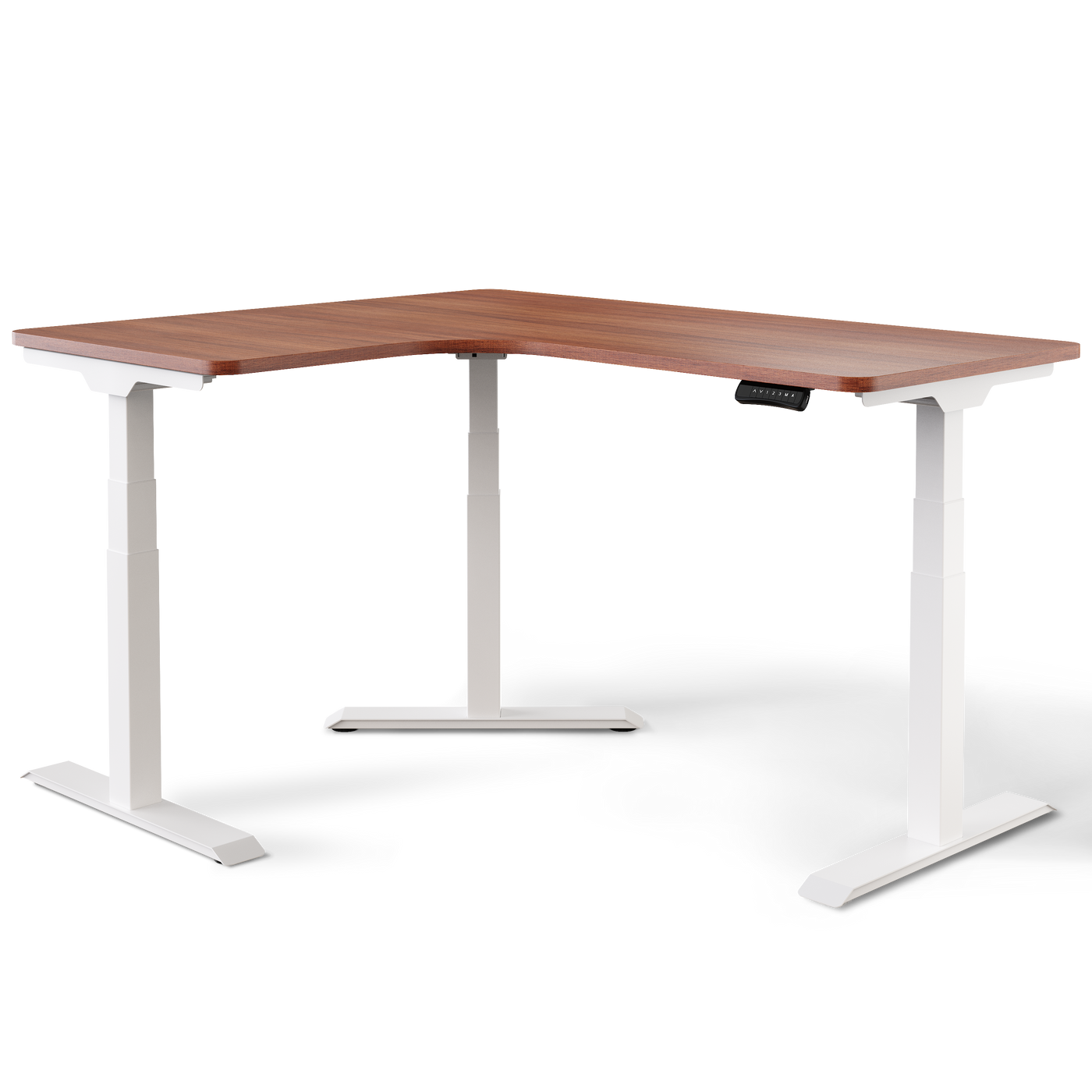 DESKSPACE CORNER Moderner Eckschreibtisch höhenverstellbar elektrisch mit Memory und Anti-Kollisionssystem