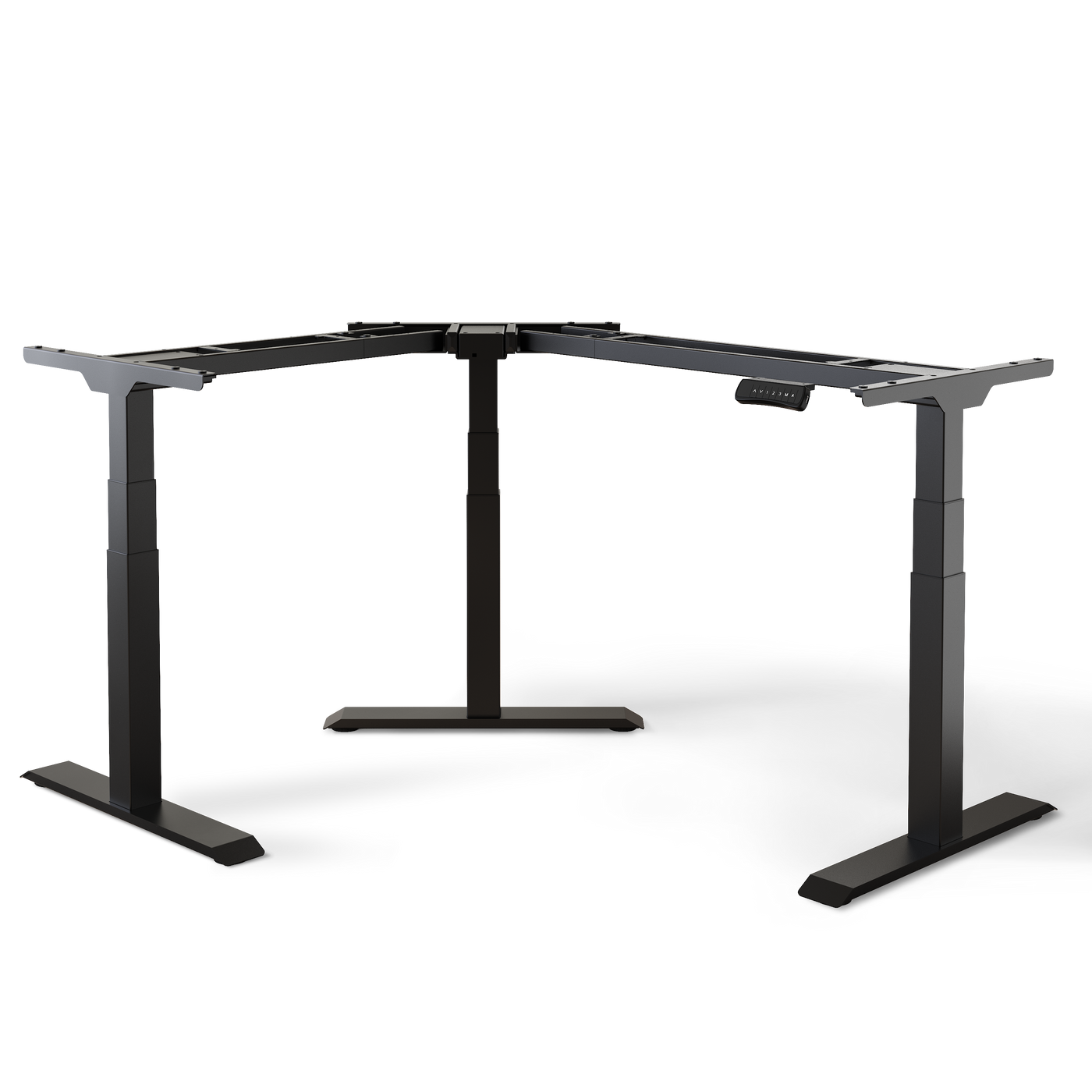 DESKSPACE CORNER Moderner Eckschreibtisch höhenverstellbar elektrisch mit Memory und Anti-Kollisionssystem
