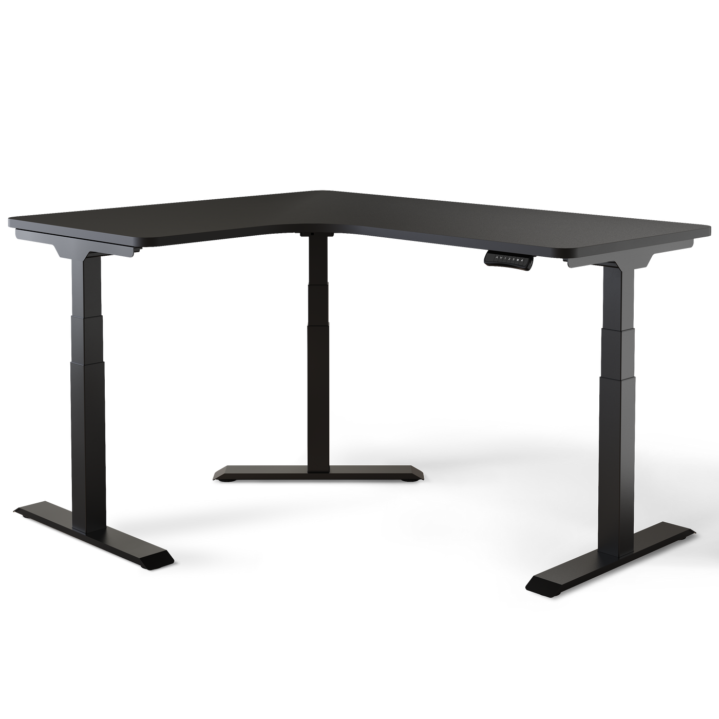 DESKSPACE CORNER Moderner Eckschreibtisch höhenverstellbar elektrisch mit Memory und Anti-Kollisionssystem