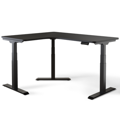 DESKSPACE CORNER Moderner Eckschreibtisch höhenverstellbar elektrisch mit Memory und Anti-Kollisionssystem