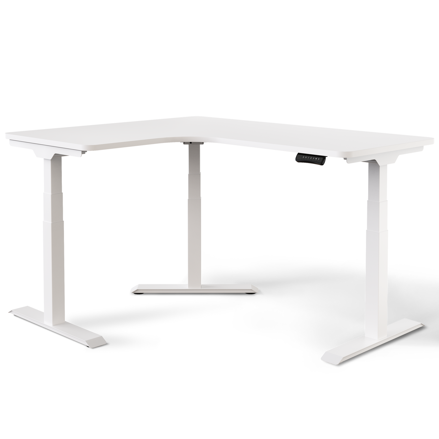 DESKSPACE CORNER Moderner Eckschreibtisch höhenverstellbar elektrisch mit Memory und Anti-Kollisionssystem