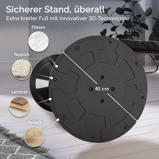 Ergonomische Anti-Ermüdungs-Matte 48x36 Zoll – Für Steharbeitsplatz, Büro & Werkstatt, Schwarz