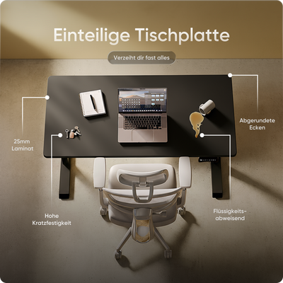 Moderner ergonomischer Stehpult von DESKSPACE Pro Model– elektrisch verstellbar mit smarter Bedienung