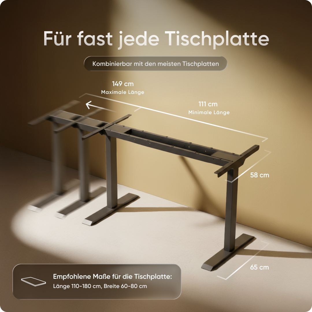 Moderner ergonomischer Stehpult von DESKSPACE Pro Model– elektrisch verstellbar mit smarter Bedienung