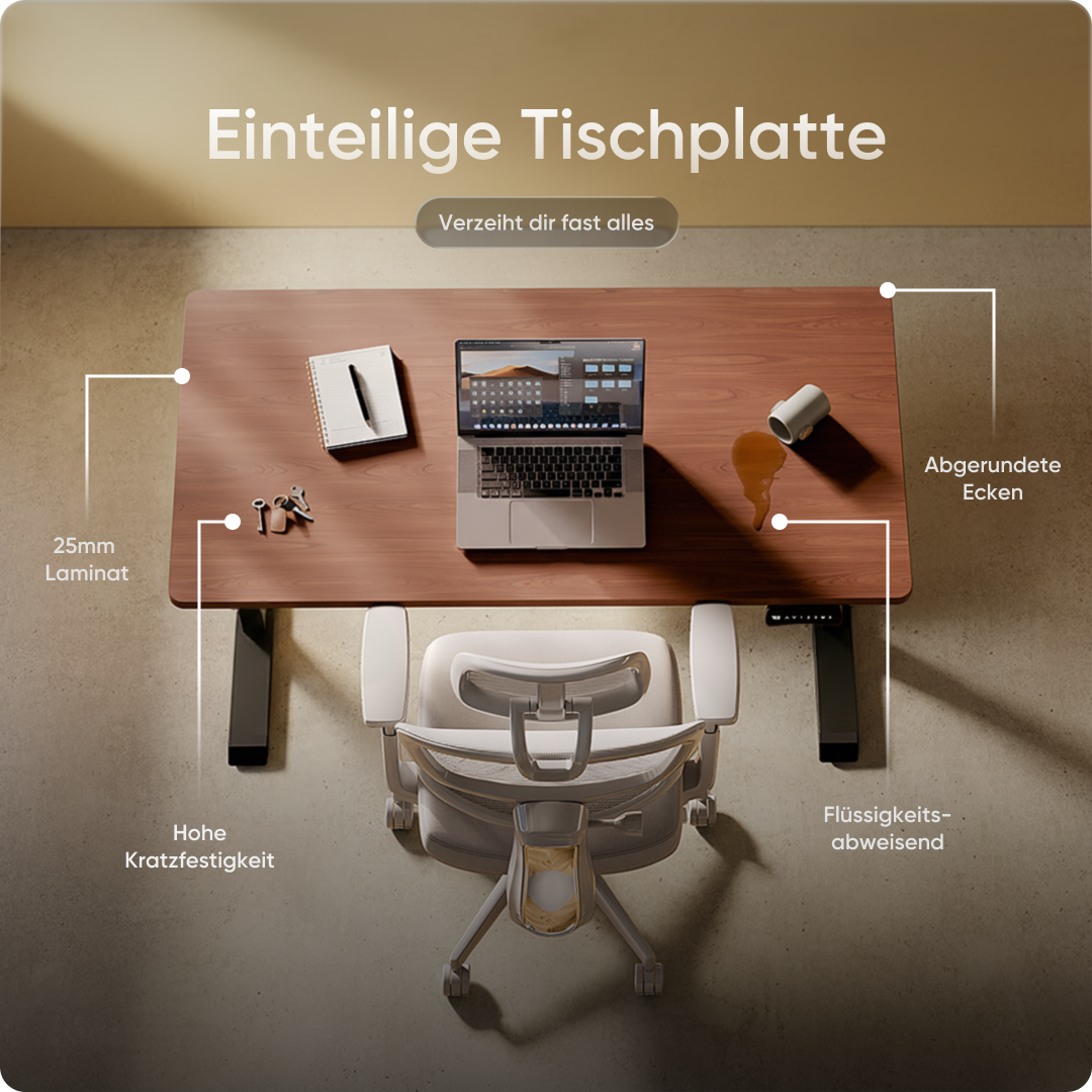 Moderner ergonomischer Stehpult von DESKSPACE Pro Model– elektrisch verstellbar mit smarter Bedienung