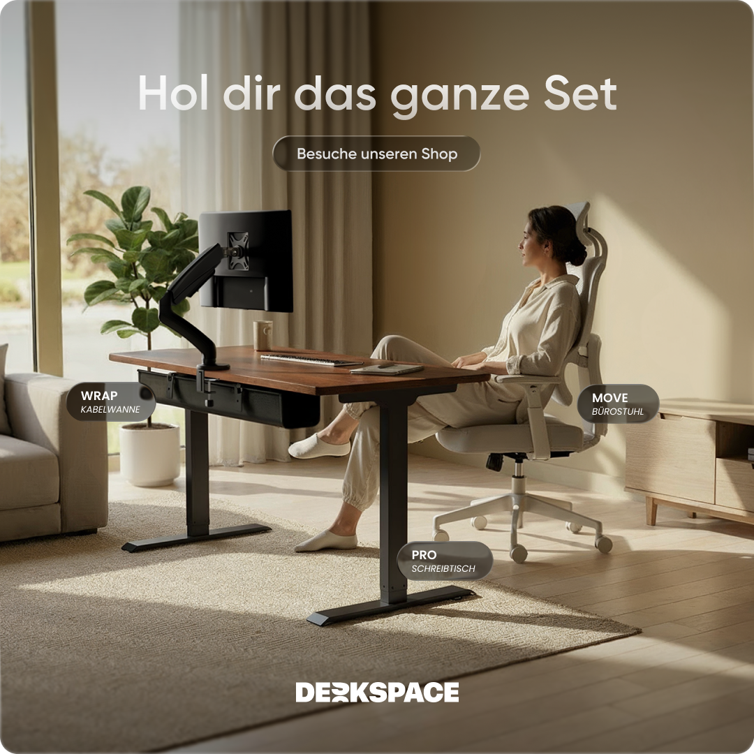 Moderner ergonomischer Stehpult von DESKSPACE Pro Model– elektrisch verstellbar mit smarter Bedienung