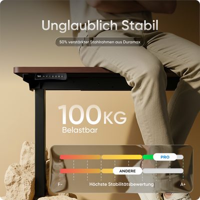 Moderner ergonomischer Stehpult von DESKSPACE Pro Model– elektrisch verstellbar mit smarter Bedienung