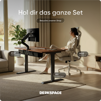 Moderner ergonomischer Stehpult von DESKSPACE Pro Model– elektrisch verstellbar mit smarter Bedienung