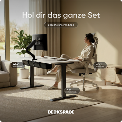 Moderner ergonomischer Stehpult von DESKSPACE Pro Model– elektrisch verstellbar mit smarter Bedienung