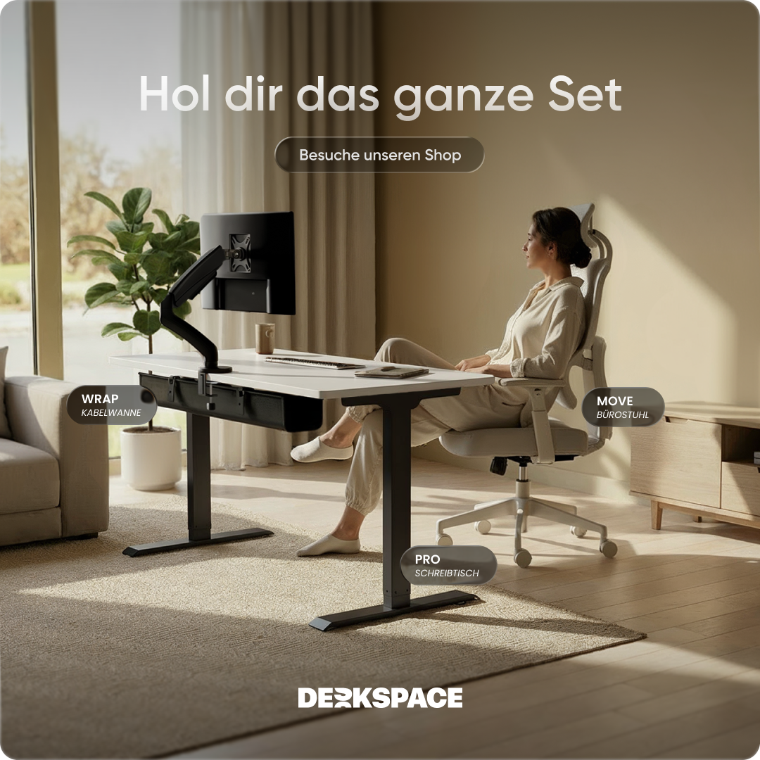 Moderner ergonomischer Stehpult von DESKSPACE Pro Model– elektrisch verstellbar mit smarter Bedienung
