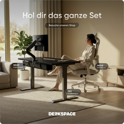 Moderner ergonomischer Stehpult von DESKSPACE Pro Model– elektrisch verstellbar mit smarter Bedienung