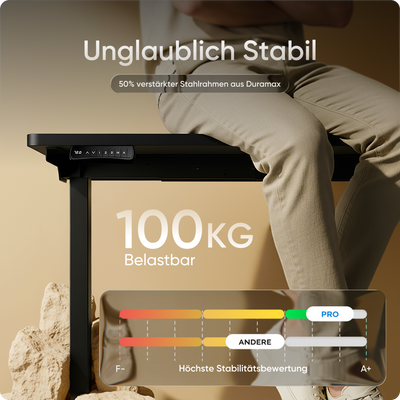 Moderner ergonomischer Stehpult von DESKSPACE Pro Model– elektrisch verstellbar mit smarter Bedienung