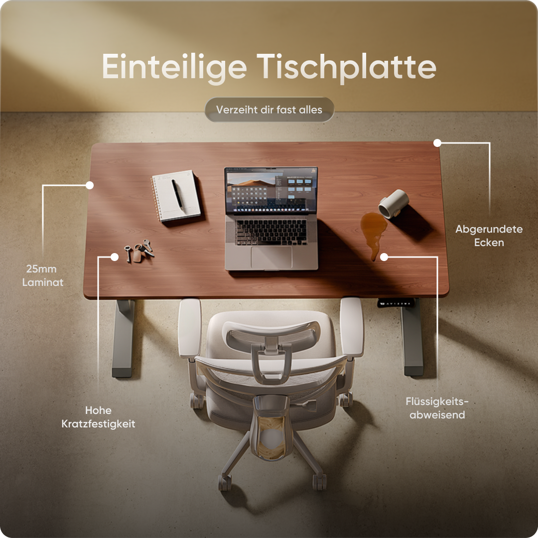 Moderner ergonomischer Stehpult von DESKSPACE Pro Model– elektrisch verstellbar mit smarter Bedienung