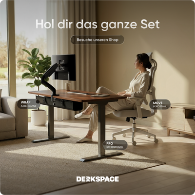 Moderner ergonomischer Stehpult von DESKSPACE Pro Model– elektrisch verstellbar mit smarter Bedienung