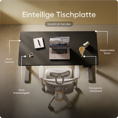 Moderner ergonomischer Stehpult von DESKSPACE Pro Model– elektrisch verstellbar mit smarter Bedienung