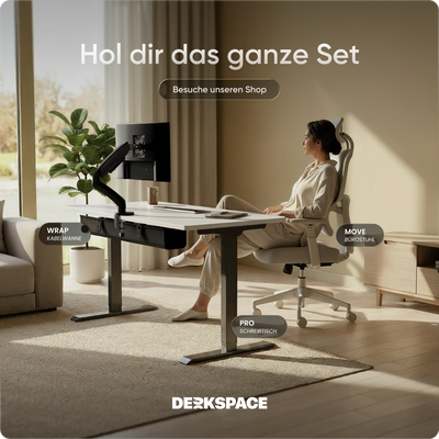 Moderner ergonomischer Stehpult von DESKSPACE Pro Model– elektrisch verstellbar mit smarter Bedienung