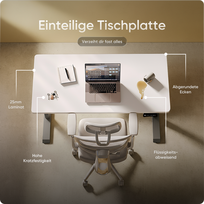 Moderner ergonomischer Stehpult von DESKSPACE Pro Model– elektrisch verstellbar mit smarter Bedienung
