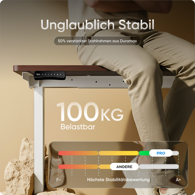 Moderner ergonomischer Stehpult von DESKSPACE Pro Model– elektrisch verstellbar mit smarter Bedienung