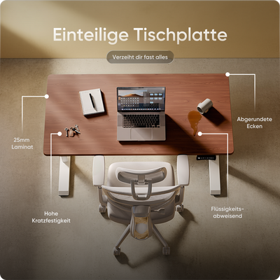 Moderner ergonomischer Stehpult von DESKSPACE Pro Model– elektrisch verstellbar mit smarter Bedienung