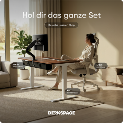 Moderner ergonomischer Stehpult von DESKSPACE Pro Model– elektrisch verstellbar mit smarter Bedienung