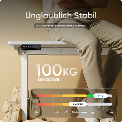 Moderner ergonomischer Stehpult von DESKSPACE Pro Model– elektrisch verstellbar mit smarter Bedienung