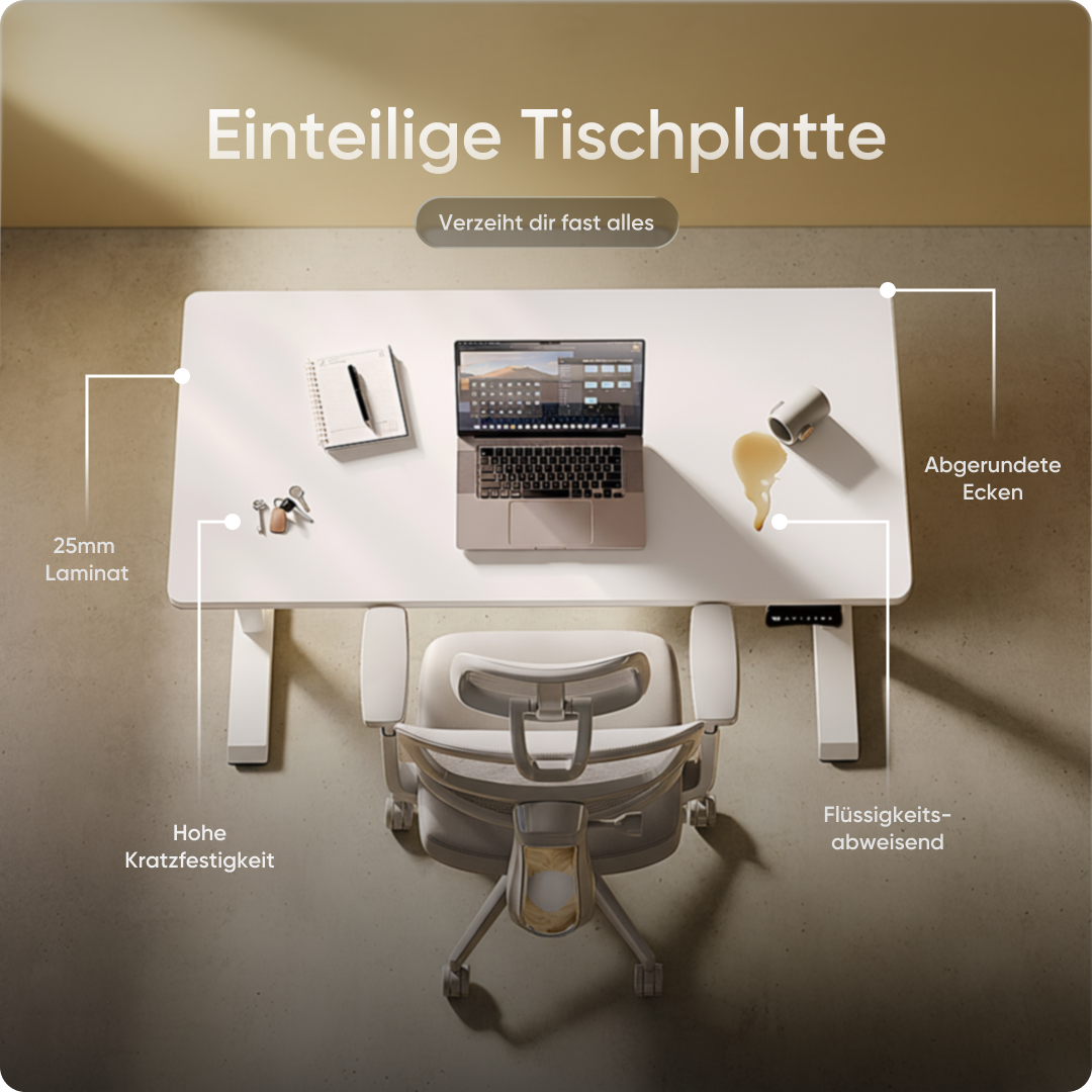 Moderner ergonomischer Stehpult von DESKSPACE Pro Model– elektrisch verstellbar mit smarter Bedienung