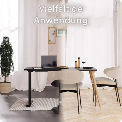 DESKSPACE Tischplatte – massive 2,5 cm starke Holzplatte, ideal für höhenverstellbare Schreibtische, Esstische & Arbeitsplätze, ideal für Büro & Homeoffice