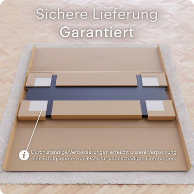 DESKSPACE Tischplatte – massive 2,5 cm starke Holzplatte, ideal für höhenverstellbare Schreibtische, Esstische & Arbeitsplätze, ideal für Büro & Homeoffice