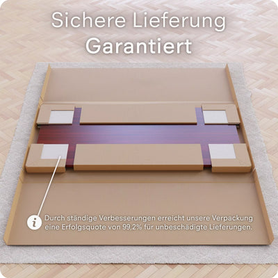 DESKSPACE Tischplatte – massive 2,5 cm starke Holzplatte, ideal für höhenverstellbare Schreibtische, Esstische & Arbeitsplätze, ideal für Büro & Homeoffice