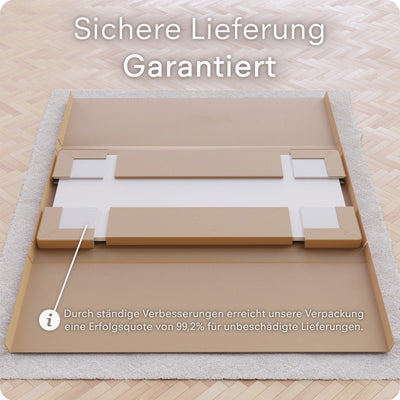 DESKSPACE Tischplatte – massive 2,5 cm starke Holzplatte, ideal für höhenverstellbare Schreibtische, Esstische & Arbeitsplätze, ideal für Büro & Homeoffice