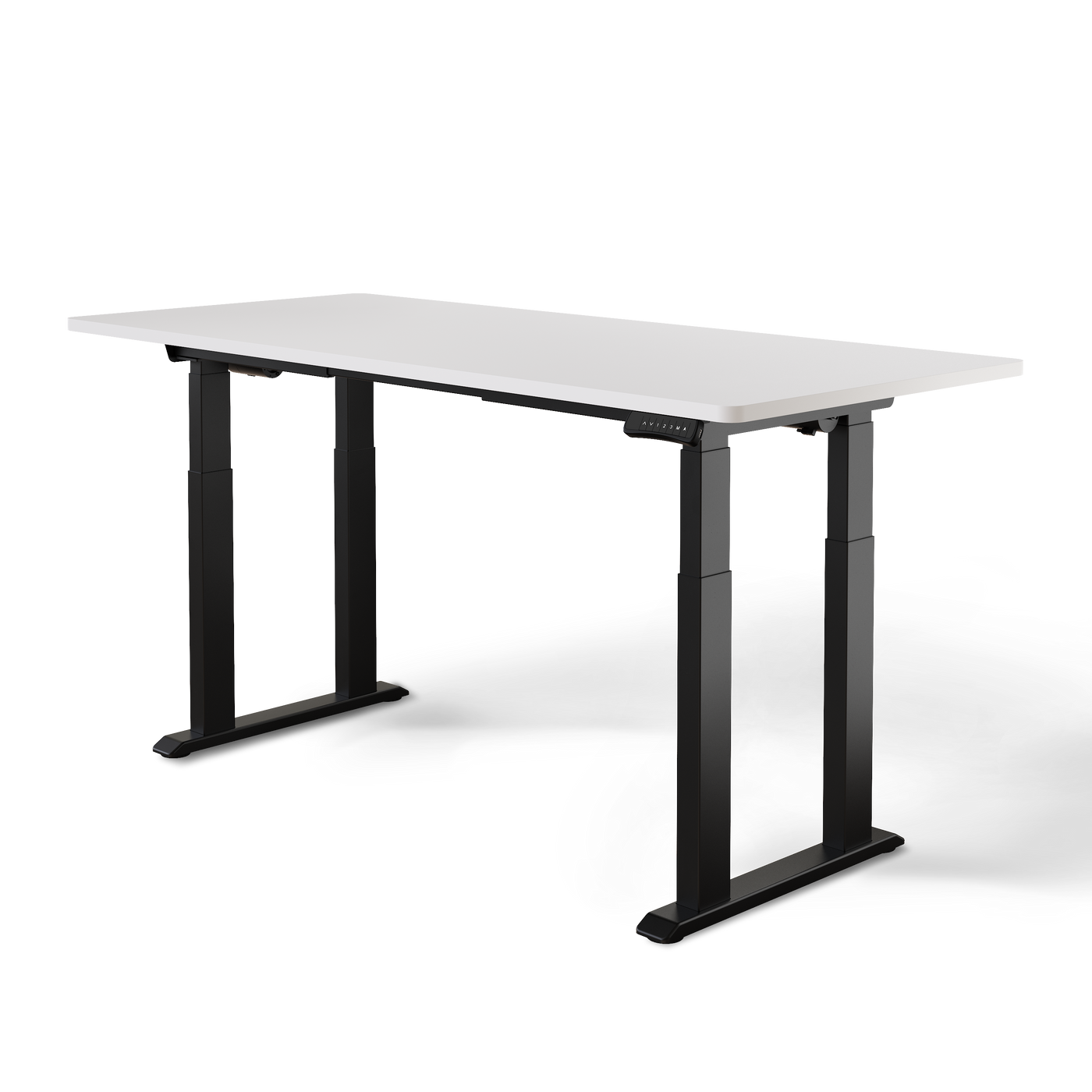 DESKSPACE Titan elektrisch höhenverstellbarer Schreibtisch mit 4 stabilen Beinen, Dual-Motor-Antrieb, 200 kg Tragkraft, Memory-Steuerung und modernem Design